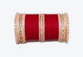 Luxury Red Bridal Chura Set with Premium CZ Crystal Designer Bangles