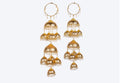 Imperial Textured Gold Multi-Tiered Chandelier Bridal Kaleerein