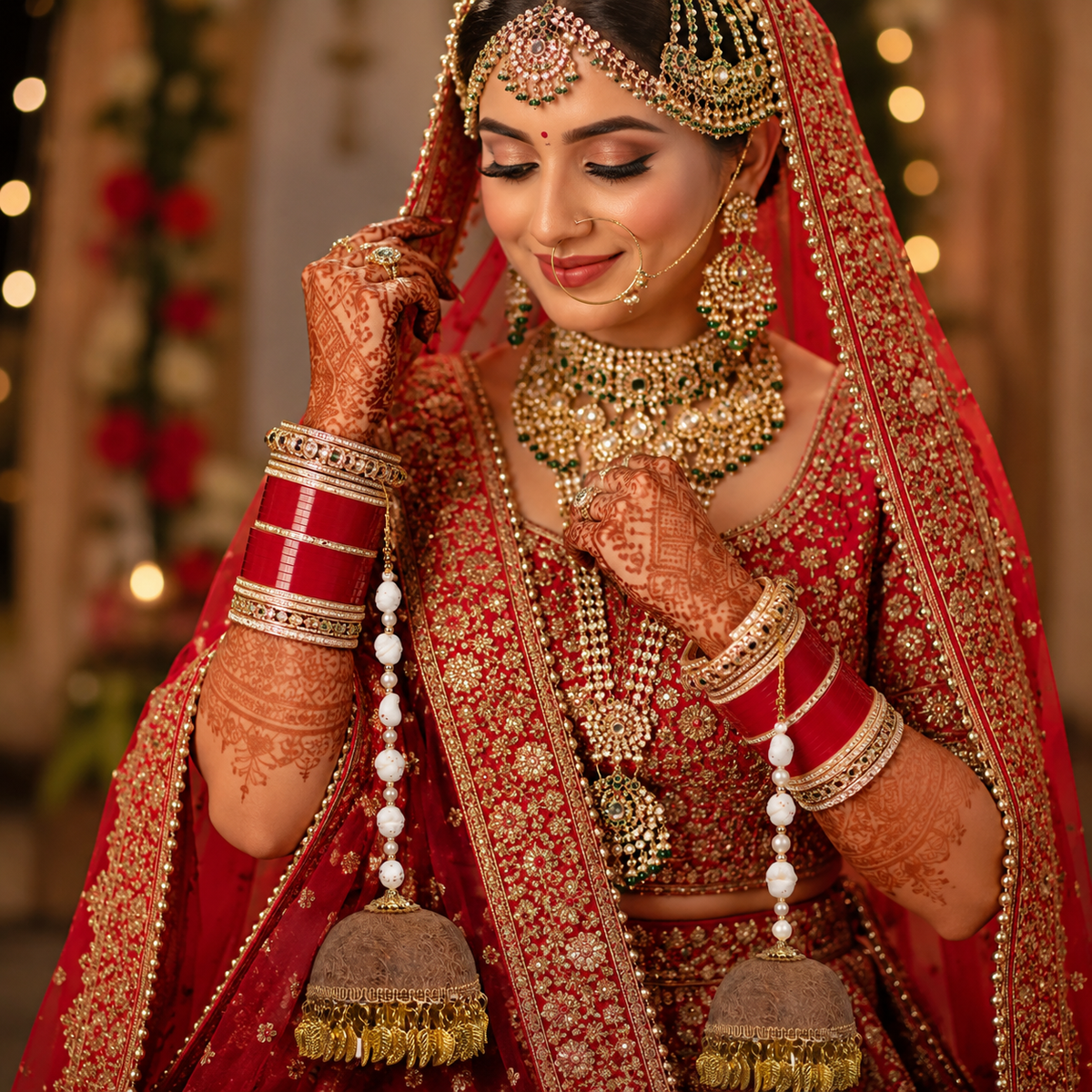 Organic Makhana & Coconut Shell Eco-Bridal Kaleerein