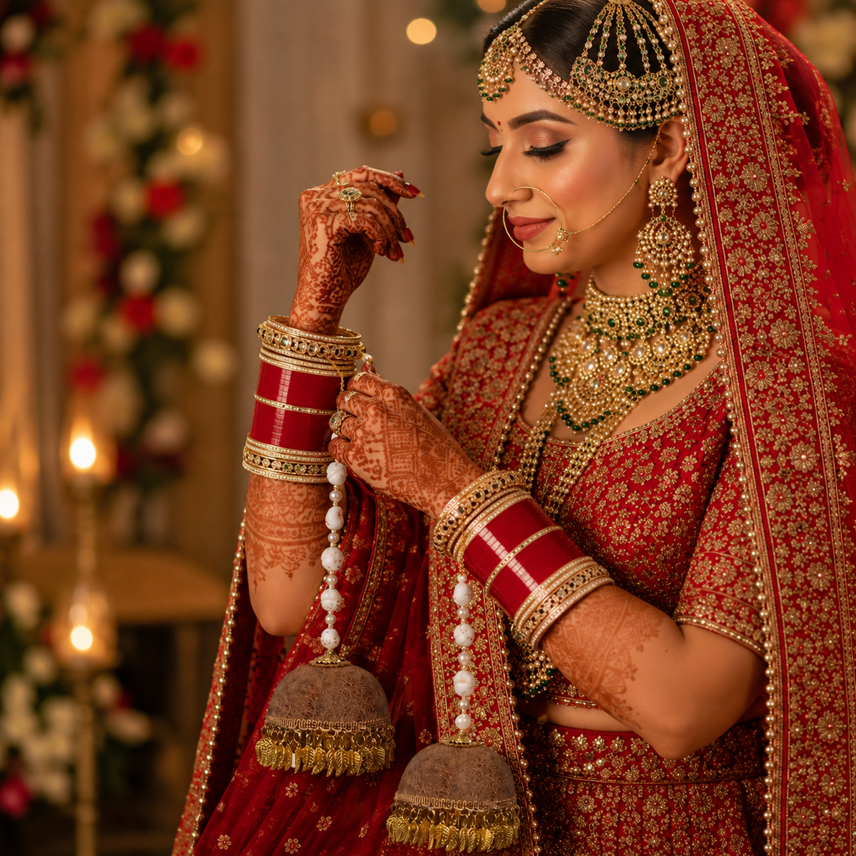 Organic Makhana & Coconut Shell Eco-Bridal Kaleerein